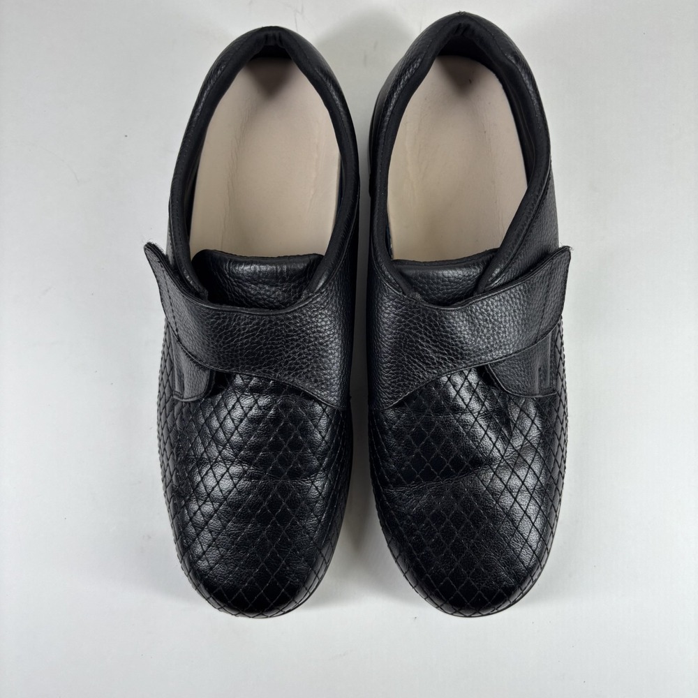Stride Lite Classic Sydney Men's 12W/Women's 13XW Black Leather Diabetic Shoes - Picture 8 of 16